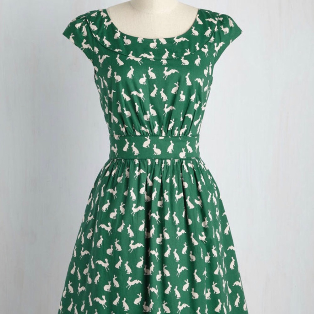 ModCloth green bunny dress